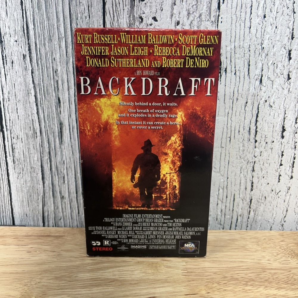 Backdraft Movie‎ VHS Tape Kurt Russell Rebecca DeMornay
